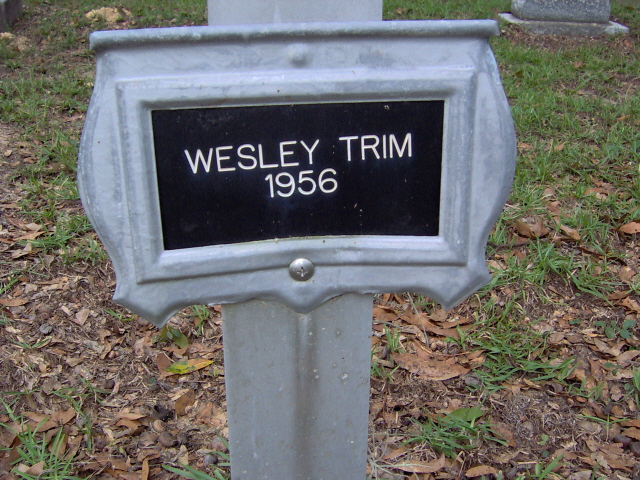 Headstone for Trim, Wesley